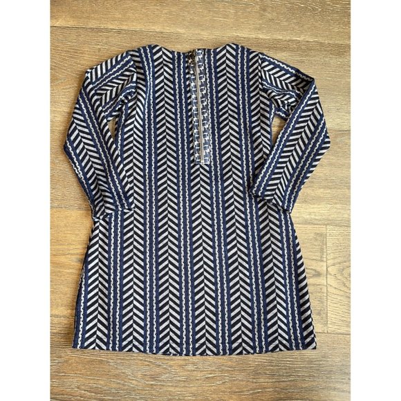 NEW Les Tout Petits Girls Navy Blue Print Dress Sz 7 - Picture 5 of 6